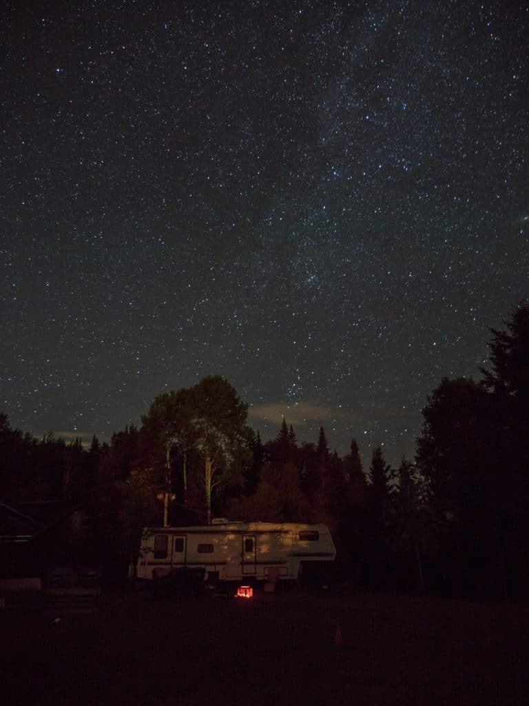 RV boondocking Camping under the stars