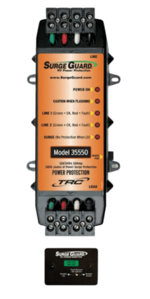 Visual depiction of the hard-wired EMS by Progressive Industries, exhibiting the traits of the best RV surge protector, designed for seamless integration within your RV.